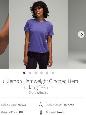 lululemon athletica Short Sleeve Active Tee - Charged Indigo Purple